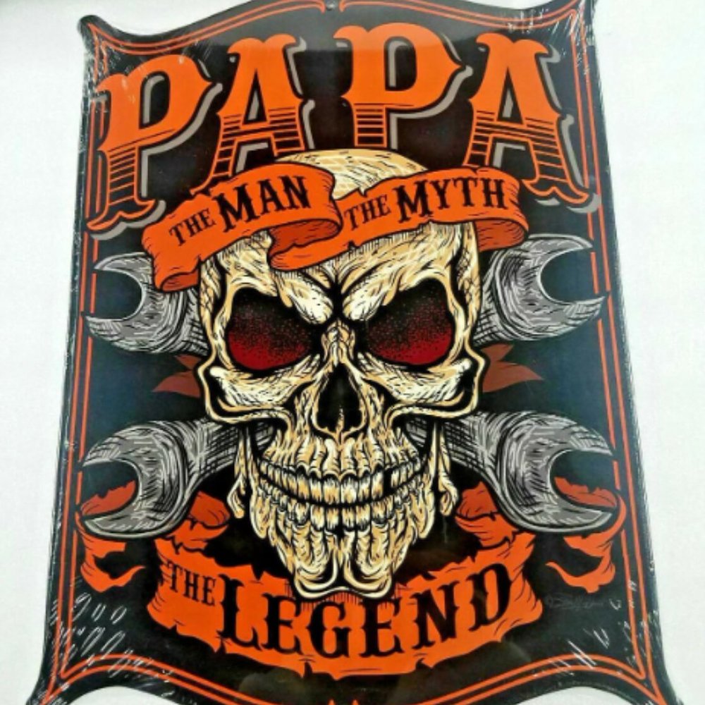 18" DAD the man myth legend gift mancave PAPA father dad Steel Metal Sign gift